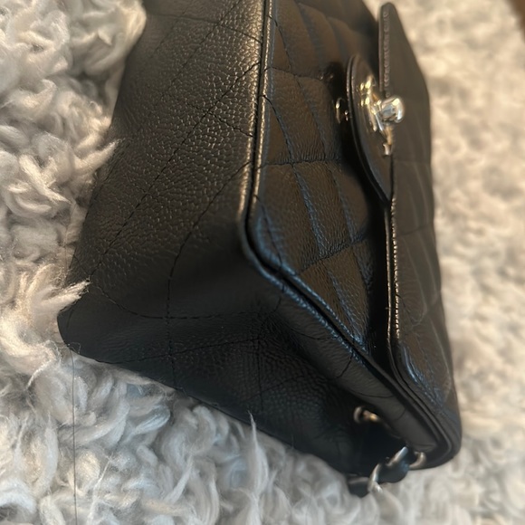 Chanel mini square flap black caviar - Picture 4 of 16